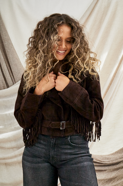 Suede Fringe Jacket