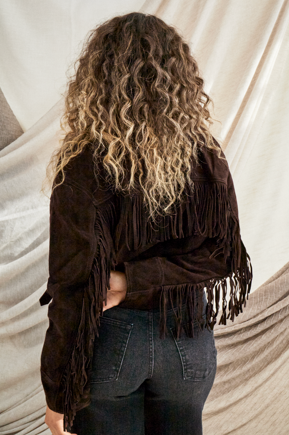 Suede Fringe Jacket
