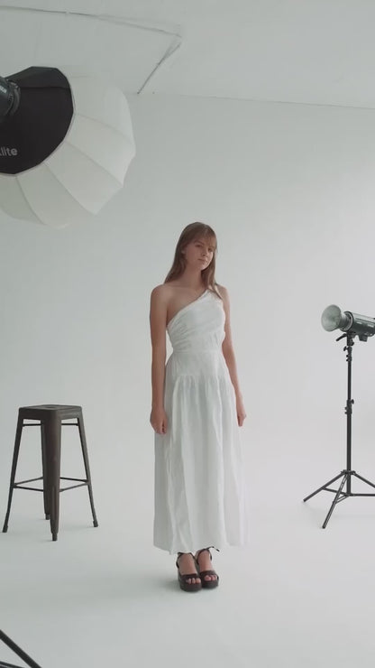 The Ares Dress in Bone