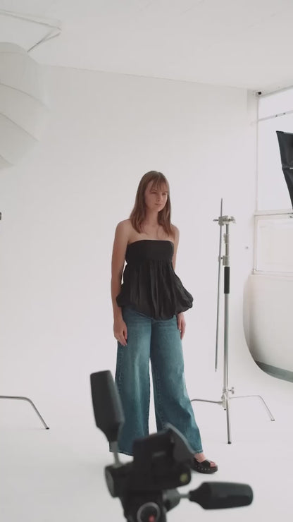 The Elara Top in Ink Cloud