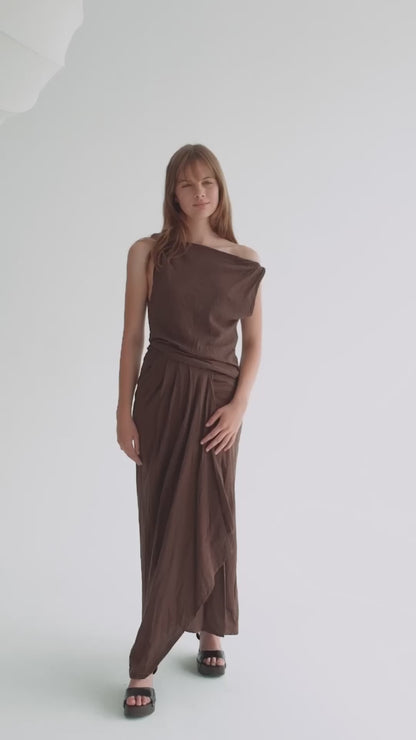 The Clio Dress in Bitter Cocoa