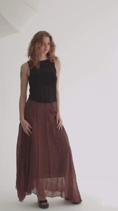 The Haze Skirt in Burnt Cocoa