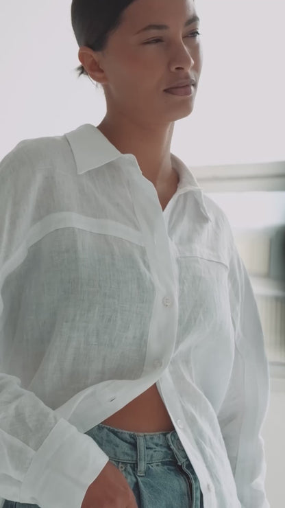 The Aluna Shirt in Salt