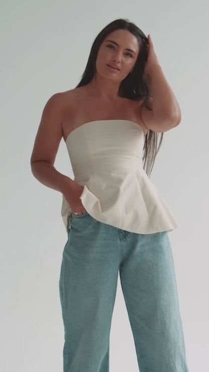 The Nova Top in Buttermilk