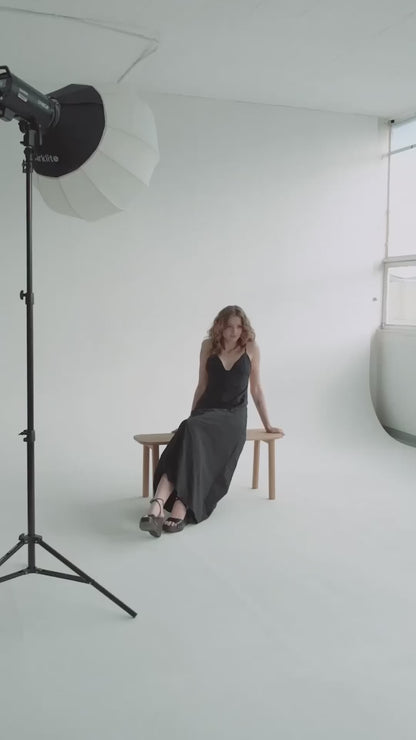 The Amalfi Dress in Midnight